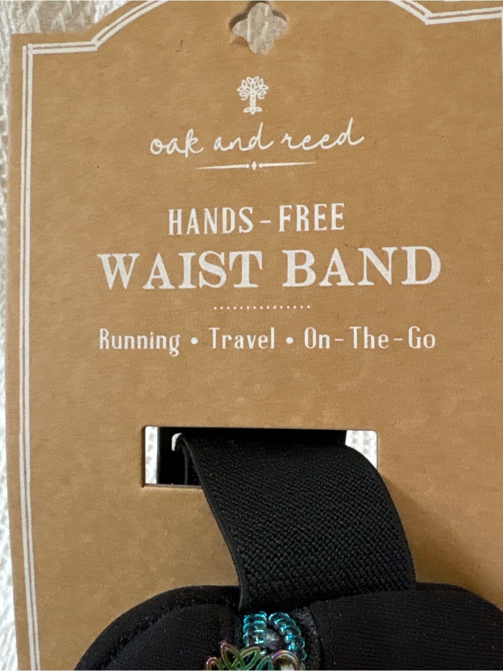 Oak and Reed Black Hands-Free Waist Band Mini Bag